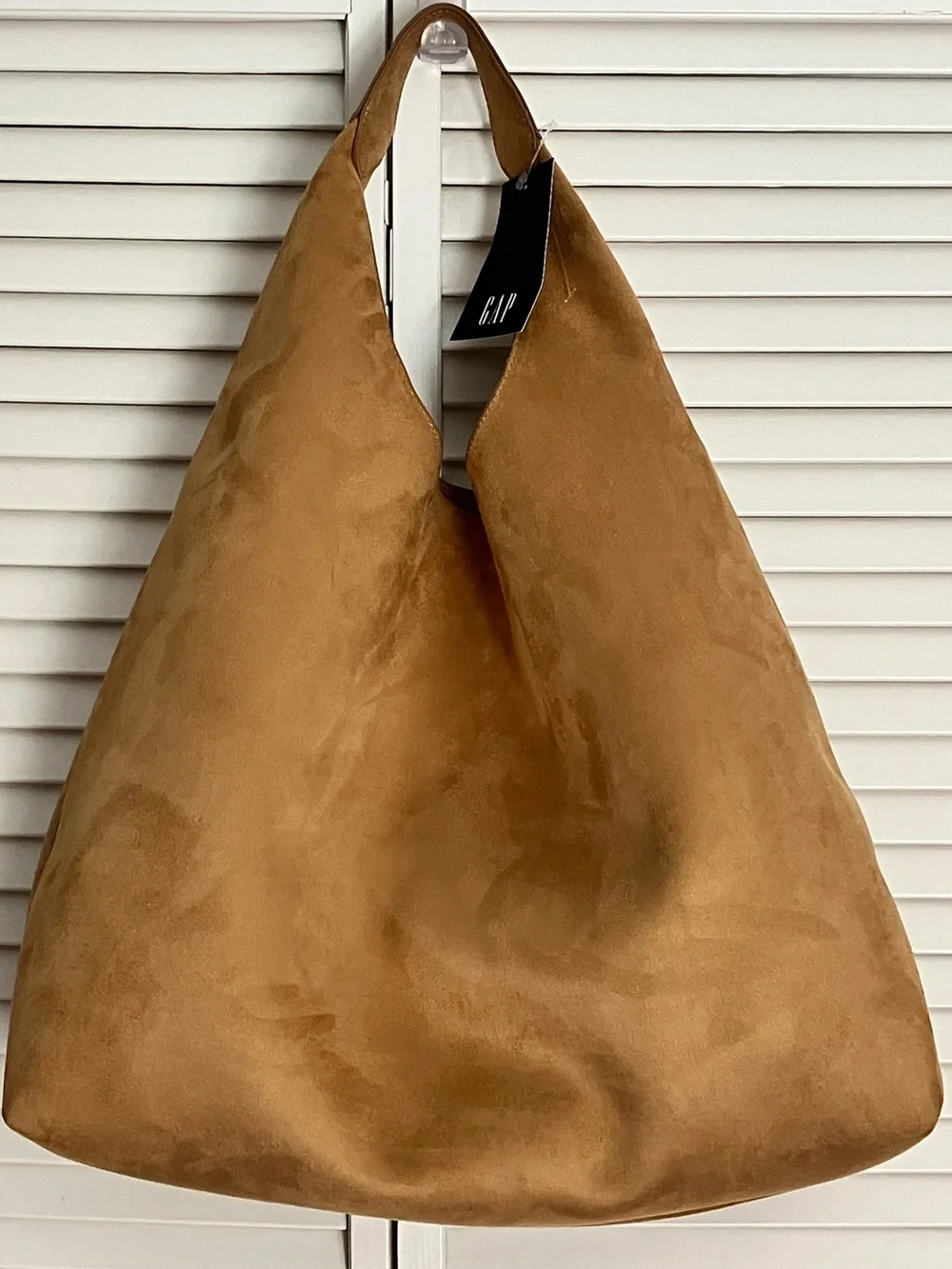 NWT GAP Vegan Suede Slouchy Tote  (Honey Brown )